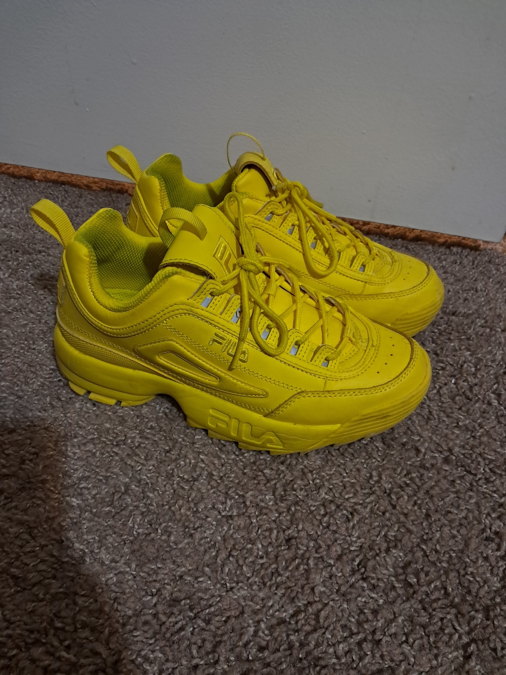 Fila Women Bright Yellow Chunky Sneakers